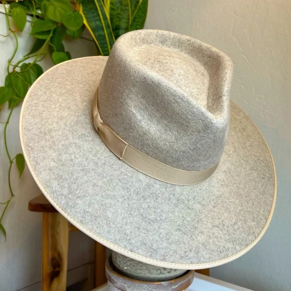 Lack of Color Carlo Rancher Grey Ivory Speckled Wool Hat size MEDIUM 57 CM - Picture 4 of 15